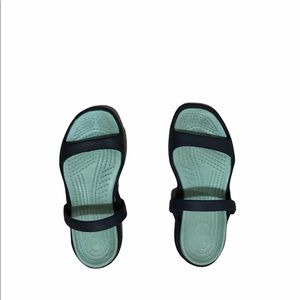 Blue CROCS Cleo Sandals Size 7